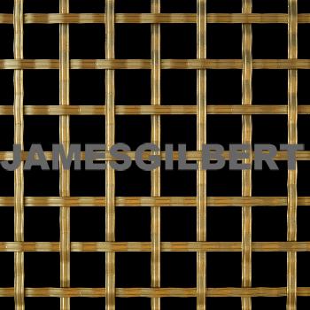 Handwoven Brass Decorative Grille with 5mm Reeded Wire and 19mm Square Aperture